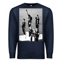 Navy black power black fist 1968 olympics Premium Sweatshirt - artisFamous