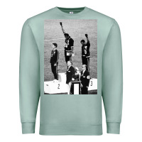 Seafoam black power black fist 1968 olympics Premium Sweatshirt - artisFamous