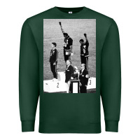 Sports Green black power black fist 1968 olympics Premium Sweatshirt - artisFamous
