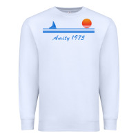 White amity island 1975 Premium Sweatshirt - artisFamous