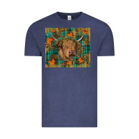 Vintage Denim fall highland cow tumbler Vintage Tee - RanaPortraitStore