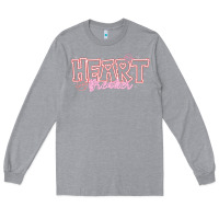 Heather Grey Heart Breaker Valentine Long Sleeve Tee - CowhideDigitalArt