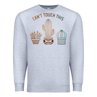 Heather Grey cool cactus Premium Sweatshirt - artisFamous