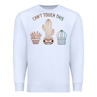 White cool cactus Premium Sweatshirt - artisFamous
