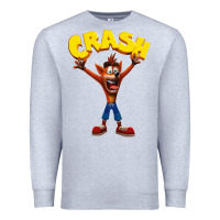 Heather Grey crash bandicoot Premium Sweatshirt - artisFamous