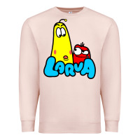 Pale Pink larva cartoon Premium Sweatshirt - artisFamous