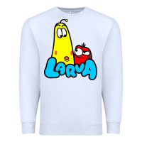 White larva cartoon Premium Sweatshirt - artisFamous