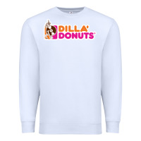 White dilla' donuts Premium Sweatshirt - artisFamous