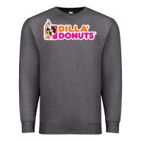 Charcoal Heather dilla' donuts Premium Sweatshirt - artisFamous