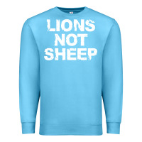 Ocean Blue lions not sheep Premium Sweatshirt - artisFamous