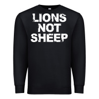 Black lions not sheep Premium Sweatshirt - artisFamous