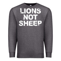 Charcoal Heather lions not sheep Premium Sweatshirt - artisFamous