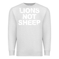 Oatmeal Heather lions not sheep Premium Sweatshirt - artisFamous