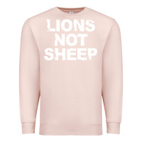 Pale Pink lions not sheep Premium Sweatshirt - artisFamous