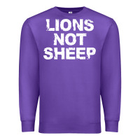 Purple lions not sheep Premium Sweatshirt - artisFamous