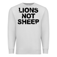 Dove Grey lions not sheep Premium Sweatshirt - artisFamous