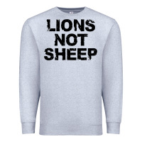 Heather Grey lions not sheep Premium Sweatshirt - artisFamous