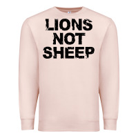Pale Pink lions not sheep Premium Sweatshirt - artisFamous