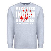 Heather Grey merciless indian savages Premium Sweatshirt - artisFamous