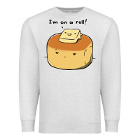 Oatmeal Heather i'm on a roll! Premium Sweatshirt - artisFamous