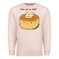 Pale Pink i'm on a roll! Premium Sweatshirt - artisFamous