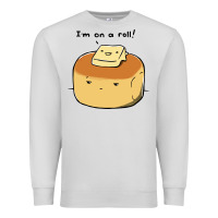 Dove Grey i'm on a roll! Premium Sweatshirt - artisFamous