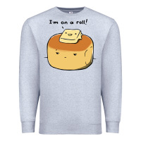 Heather Grey i'm on a roll! Premium Sweatshirt - artisFamous