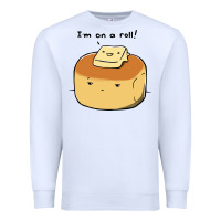 White i'm on a roll! Premium Sweatshirt - artisFamous