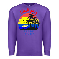 Purple weekapaug, rhode island sunset Premium Sweatshirt - artisFamous
