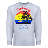 Heather Grey weekapaug, rhode island sunset Premium Sweatshirt - artisFamous