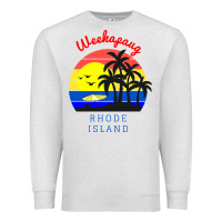 Oatmeal Heather weekapaug, rhode island sunset Premium Sweatshirt - artisFamous