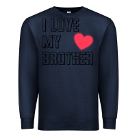 Navy i love my brother, brothers day , brother sister  love Premium Sweatshirt - artisFamous