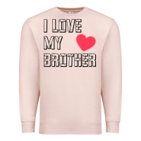Pale Pink i love my brother, brothers day , brother sister  love Premium Sweatshirt - artisFamous