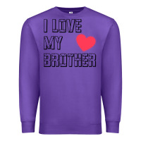 Purple i love my brother, brothers day , brother sister  love Premium Sweatshirt - artisFamous
