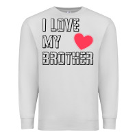 Dove Grey i love my brother, brothers day , brother sister  love Premium Sweatshirt - artisFamous