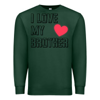 Sports Green i love my brother, brothers day , brother sister  love Premium Sweatshirt - artisFamous
