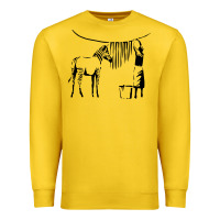 Lemon Banksy Zebra Premium Sweatshirt - artisFamous