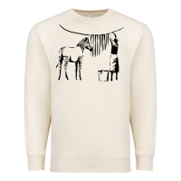 Sandshell Banksy Zebra Premium Sweatshirt - artisFamous