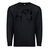 Black Banksy Zebra Premium Sweatshirt - artisFamous