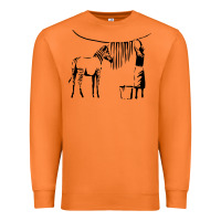 Carrot Banksy Zebra Premium Sweatshirt - artisFamous