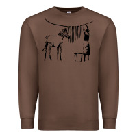 Chestnut Banksy Zebra Premium Sweatshirt - artisFamous