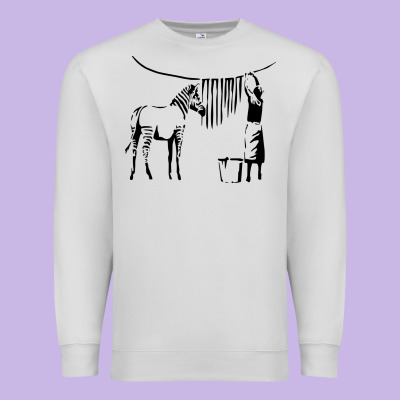 Banksy Zebra Premium Sweatshirt Designed By Artisfamous