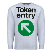 Heather Grey token entry Premium Sweatshirt - artisFamous