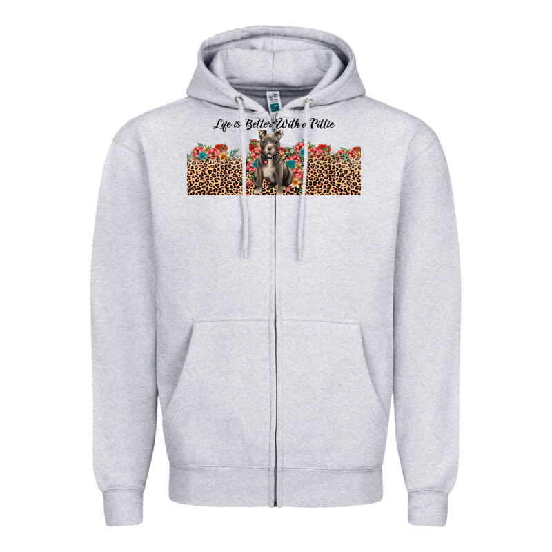 Life Is Better With A Pittie Zipper Hoodie by JahusDesignShop | Teevron