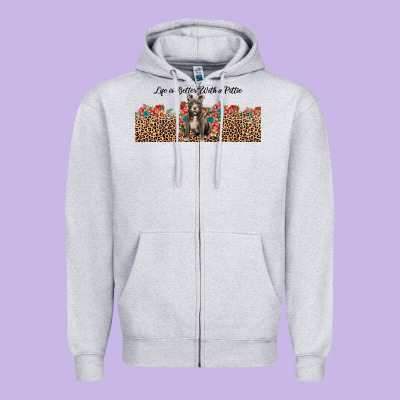 Life Is Better With A Pittie Zipper Hoodie Designed By Jahusdesignshop
