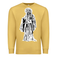 Antique Gold santa muerte blanca Premium Sweatshirt - artisFamous