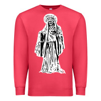 Cardinal santa muerte blanca Premium Sweatshirt - artisFamous