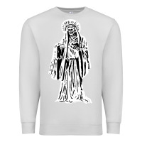 Dove Grey santa muerte blanca Premium Sweatshirt - artisFamous