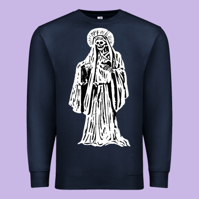 Santa Muerte Blanca Premium Sweatshirt Designed By Artisfamous
