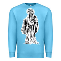 Ocean Blue santa muerte blanca Premium Sweatshirt - artisFamous
